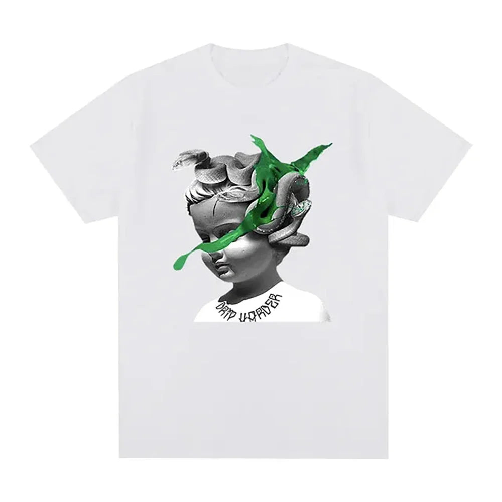 Camiseta de rapero para hombre y mujer camiseta de algodón por goteo informal a la moda novedad de verano streetwear