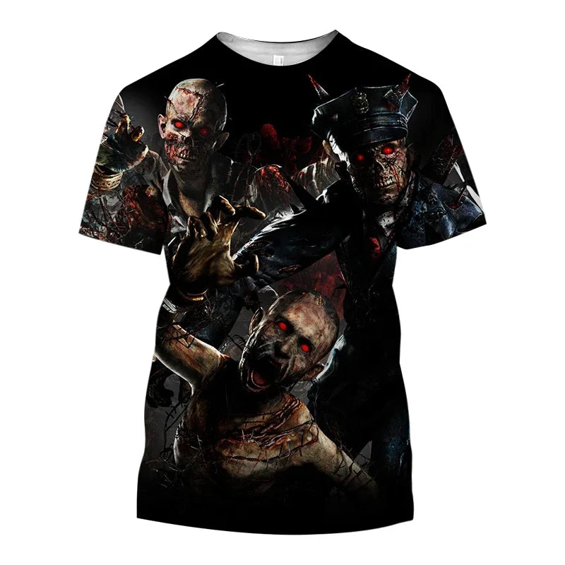 2024 Summer New Hot Call of Duty Game 3d Printed Men's T-shirt Fashion Casual Plus Size Loose Comfortable Breathable Top