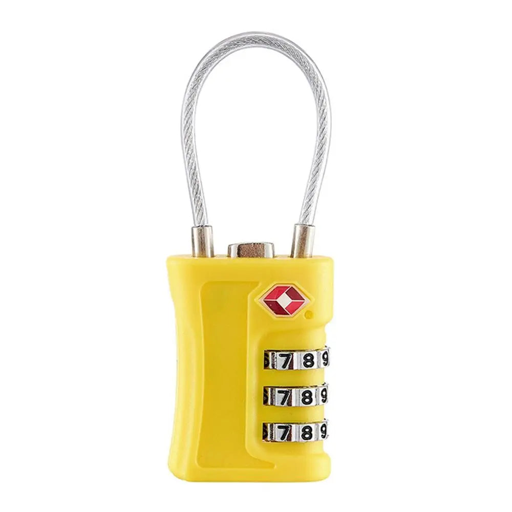 New Anti-Theft TSA Customs Code Lock Luggage Password Contrast Color Padlock 3 Digit Combination Cabinet Lock Security Tool