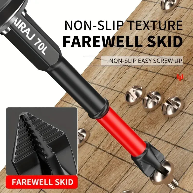 Anti-Slip and Shock-Proof Bits Screwdriver Bits,High Hardness Strong Magnetic 25/50/65/70/90/150mm PH2 Screwdriver Set