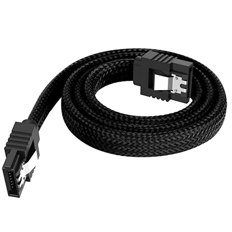 SATA 3.0 III SATA3 7pin Data Cable 6Gb/S SSD Cables HDD Hard Disk Drive Cord Line With Nylon Premium Sleeved