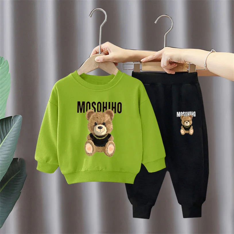 Children's Clothing Boy Sets Spring Autumn Mother Kids Girls Outfits Suits Baby Cute Sports Hoodie Trousers 2pcs Toddler Clothes