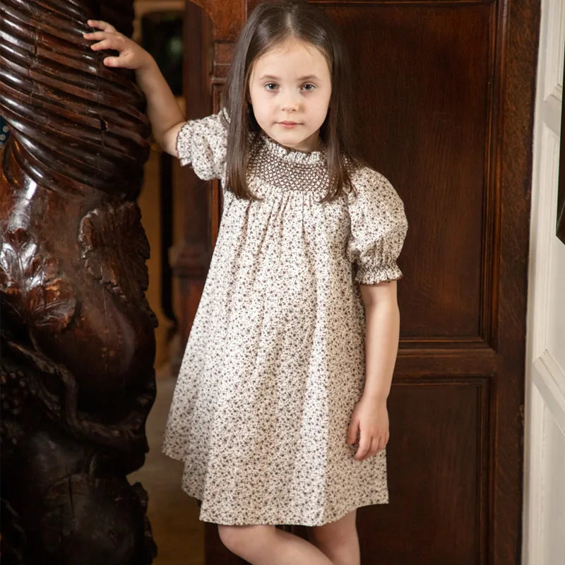 Boutique Children Kids Mathcing Clothes Brother Sister Baby Holiday Outfits Girls Smocking Dress Skirts Baby Rompers