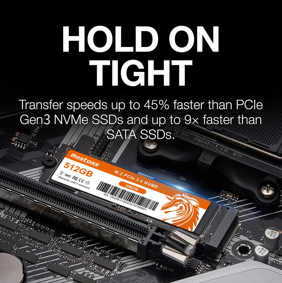 Bestoss M.2 NVMe PCIe 3.0 128GB 256GB 512GB 1TB Internal Hard Drive SSD For Laptop Desktop