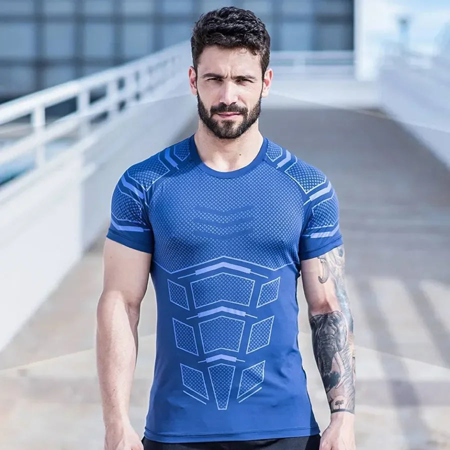 Camiseta holgada de secado rápido para hombre,ropa de entrenamiento para correr,tendencia fresca de verano,personalidad