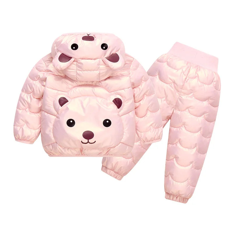 Coat Suit Children's Wadded Little Kids' Two-Piece Suit Baby Winter Clothes Cotton-Padded Jacket