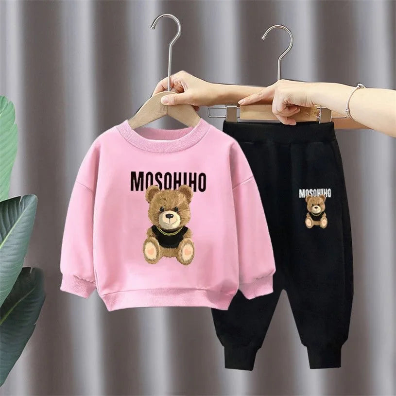 Children's Clothing Boy Sets Spring Autumn Mother Kids Girls Outfits Suits Baby Cute Sports Hoodie Trousers 2pcs Toddler Clothes