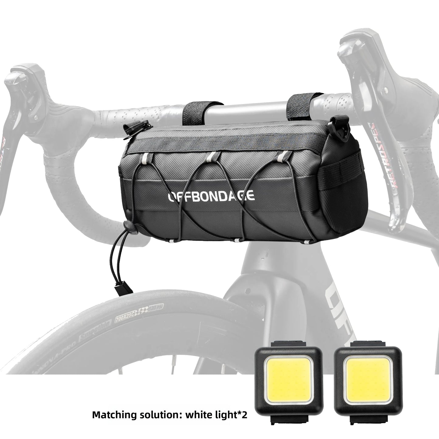 OFFBONDAGE Bike Bag Portable Handlebar Multi-purpose Large Capacity Backpack MTB Road Cycling Frame Tube Bag Elastic Band