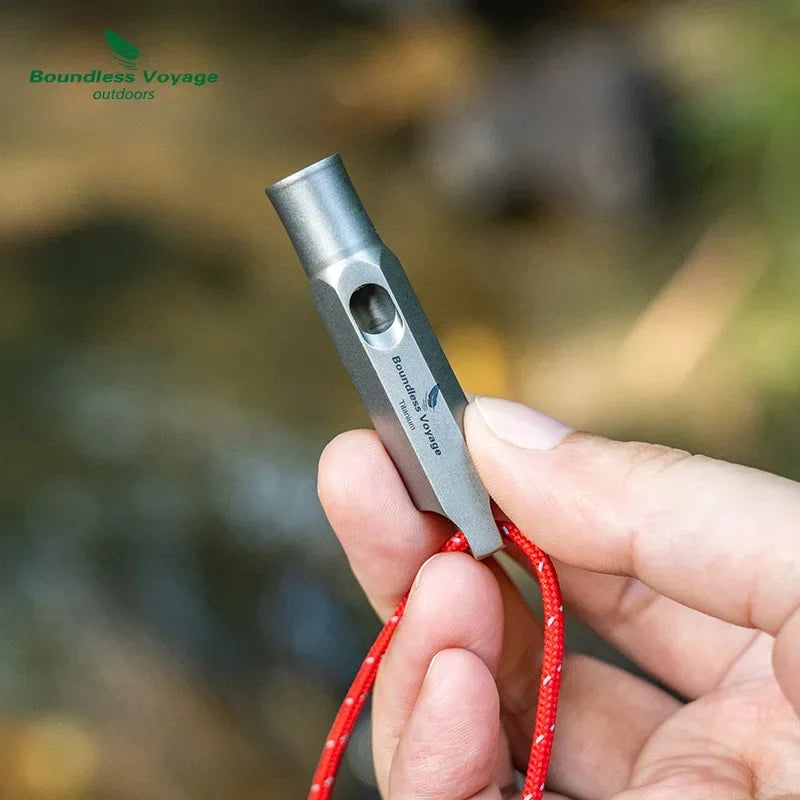 Boundless Voyage Titanium Whistle Emergency Survival Safety Whistles Outdoor Travel Camping Coaches Training Whistles