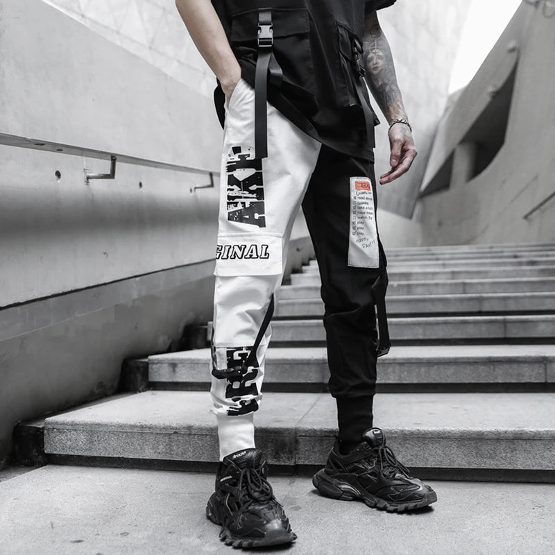 2025 Hip Hop Pants For Men Joggers Casual Streetwear Harem Pants Homme Male Trousers Ribbons Sweatpants