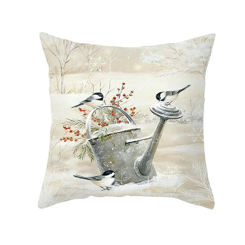 New Years Gifts Christmas Ornaments Pillow Cases Merry Home Decorations Cushion Covers