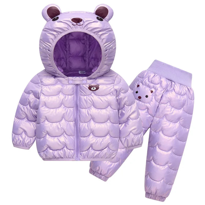Coat Suit Children's Wadded Little Kids' Two-Piece Suit Baby Winter Clothes Cotton-Padded Jacket