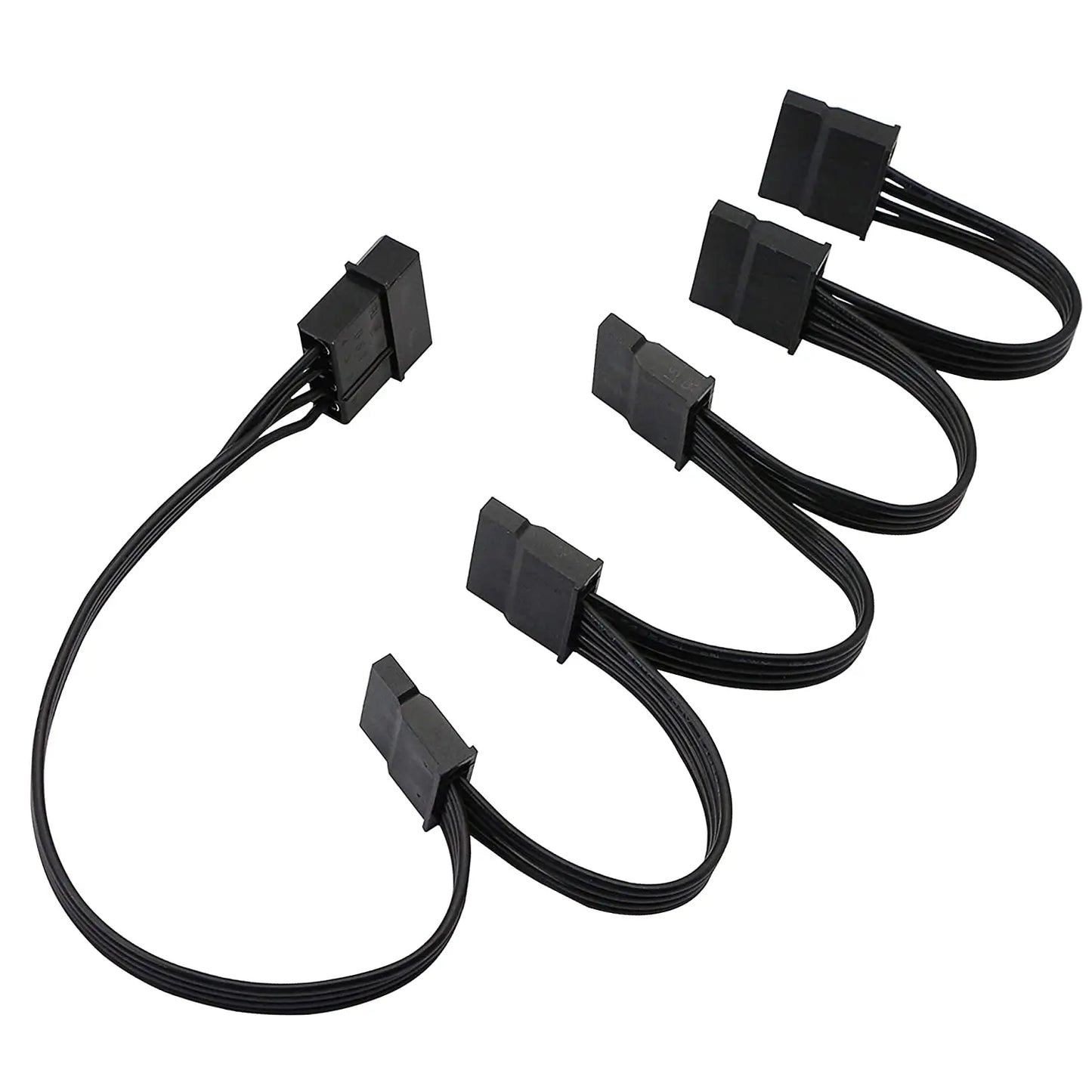 SATA 15-Pin Power Adapter Line Large IDE 4P Male to 5 SATA 15 Pin Female Power Extension Cable Splitter IDE to SATA Connector
