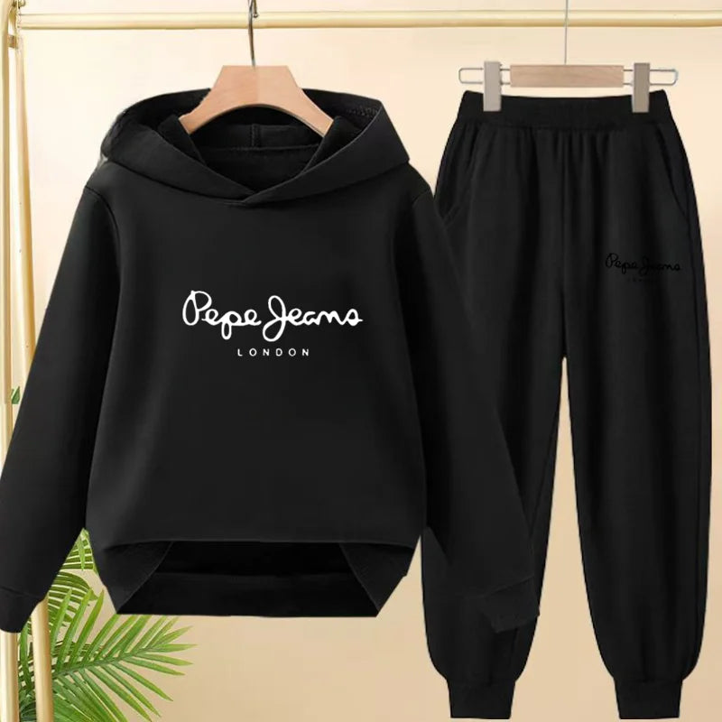 Children's Sportswear Sets: Loose Hooded Sweatshirts and Trousers for Children Aged 3 to 13. Gifts for Boys and Girls
