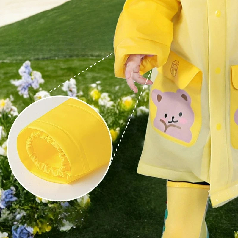 Children's Raincoats for Boys and Girls Rainproof Suits for Kindergarten and School Kids Cartoon Reflection Raincoat Kids 1pcs