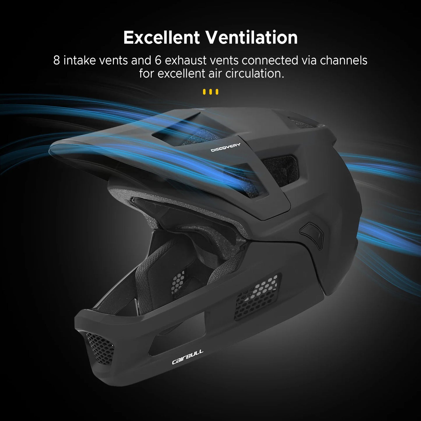 BMX Mountain Bike Helmet Detachable Motocross Helmet Full Face Mountain Bike Helmet with Padding and AG+ Silver Ion Straps