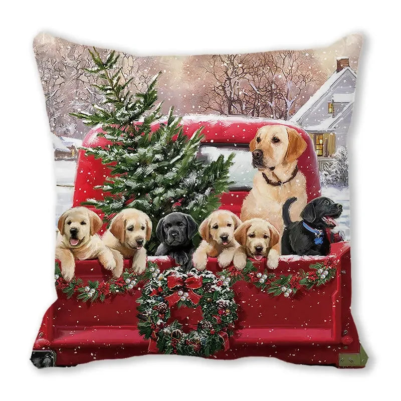 New Years Gifts Christmas Ornaments Pillow Cases Merry Home Decorations Cushion Covers
