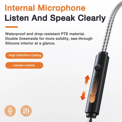 KHwatch RM680＆670 Wired Earphone HiFi Headset 3.5mm＆Type-C Music Earbuds Sport Headphone Bass Stereo Gaming Live Karaoke WithMic
