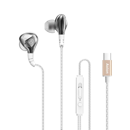 KHwatch RM680＆670 Wired Earphone HiFi Headset 3.5mm＆Type-C Music Earbuds Sport Headphone Bass Stereo Gaming Live Karaoke WithMic