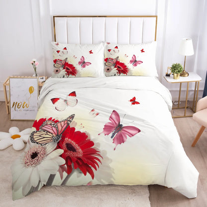 Bedding Set Duvet Cover Pillowcases Comforter/Quilt/Blanket Cover Luxury 3D HD Quality Printed Reactive Queen Single purple