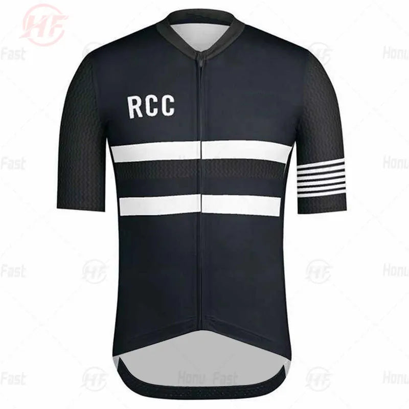 Breathable Cycling Clothing for Men, Short Sleeve, Rcc Jersey Set, Custom Road Bike Training Wear, Maillot Ropa Ciclismo Hombre