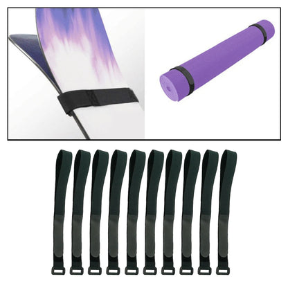 10 Pieces Adjustable Bike Rack Strap Bicycle Wheel Stabilizer Straps  Cable Cord Tie Downs Yoga Mat Bundle Straps