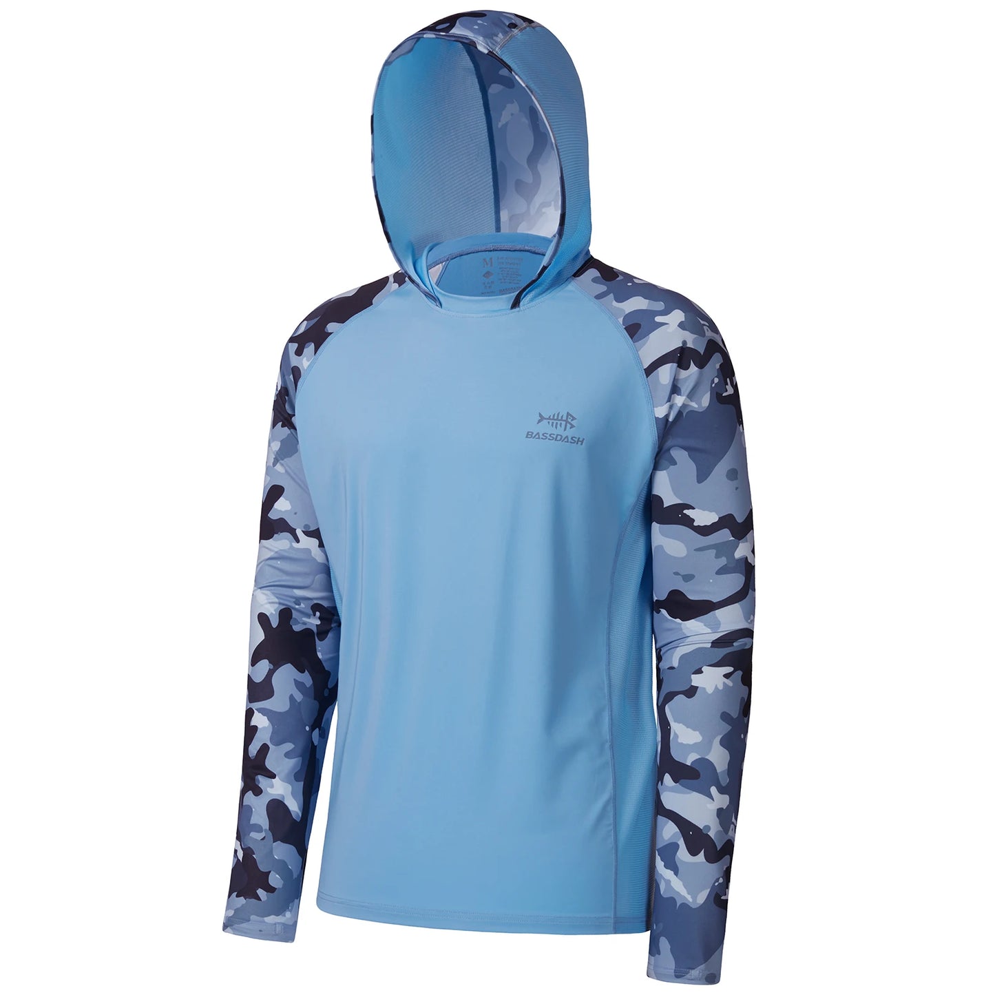 Bassdash Men’s UPF 50 Performance Fishing Shirt Cooling Hoodie Camo Long Sleeve Sweatshirt Hiking Cycling Kayaking Keeping Dry