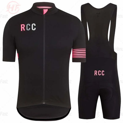 Breathable Cycling Clothing for Men, Short Sleeve, Rcc Jersey Set, Custom Road Bike Training Wear, Maillot Ropa Ciclismo Hombre