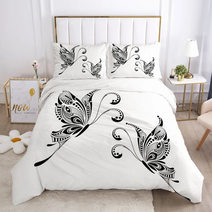 Bedding Set Duvet Cover Pillowcases Comforter/Quilt/Blanket Cover Luxury 3D HD Quality Printed Reactive Queen Single purple