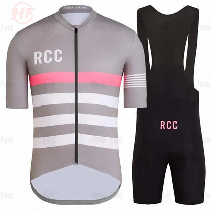 Breathable Cycling Clothing for Men, Short Sleeve, Rcc Jersey Set, Custom Road Bike Training Wear, Maillot Ropa Ciclismo Hombre