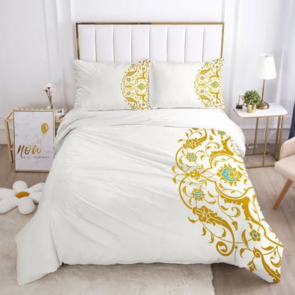 Bedding Set Duvet Cover Pillowcases Comforter/Quilt/Blanket Cover Luxury 3D HD Quality Printed Reactive Queen Single purple