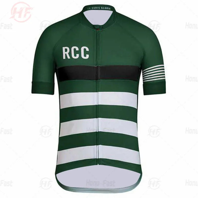 Breathable Cycling Clothing for Men, Short Sleeve, Rcc Jersey Set, Custom Road Bike Training Wear, Maillot Ropa Ciclismo Hombre