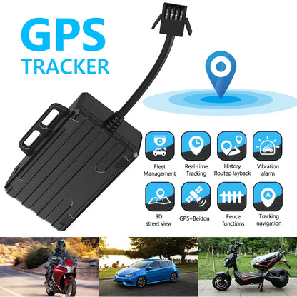 GPS Motorcycle Vehicle Car GPS GSM Tracker  Anti-lost Waterproof Real Time Tracking Locator Built-in Sensor Low Battery Alarm
