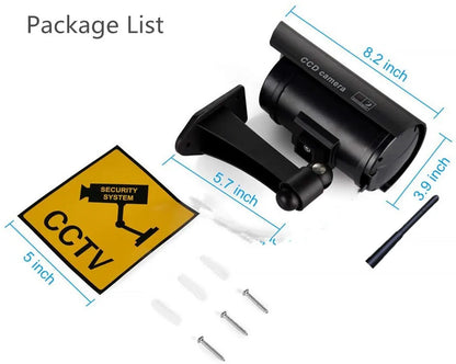 Dummy camera cctv video surveillance cameras w/ wifi antenna infared IR LED flashing battery powered security fake camera