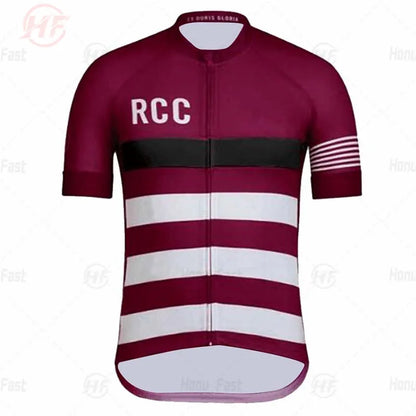 Breathable Cycling Clothing for Men, Short Sleeve, Rcc Jersey Set, Custom Road Bike Training Wear, Maillot Ropa Ciclismo Hombre