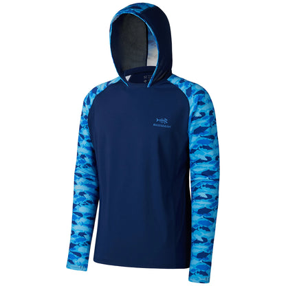 Bassdash Men’s UPF 50 Performance Fishing Shirt Cooling Hoodie Camo Long Sleeve Sweatshirt Hiking Cycling Kayaking Keeping Dry