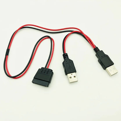 SATA to USB Power Cable HDD USB Adapter 40cm USB 5V Male To 15Pin SATA Female USB Port Power Supply for Laptop 2.5" SATA HDD SSD