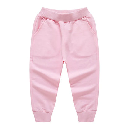 Retail Child Pants For Boys Girls Casual Trousers 2-12Y Spring Teenage Elastic Waist Soft Clothes Unisex Kids Fashion Sweatpants