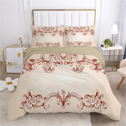Bedding Set Duvet Cover Pillowcases Comforter/Quilt/Blanket Cover Luxury 3D HD Quality Printed Reactive Queen Single purple