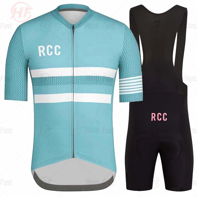 Breathable Cycling Clothing for Men, Short Sleeve, Rcc Jersey Set, Custom Road Bike Training Wear, Maillot Ropa Ciclismo Hombre