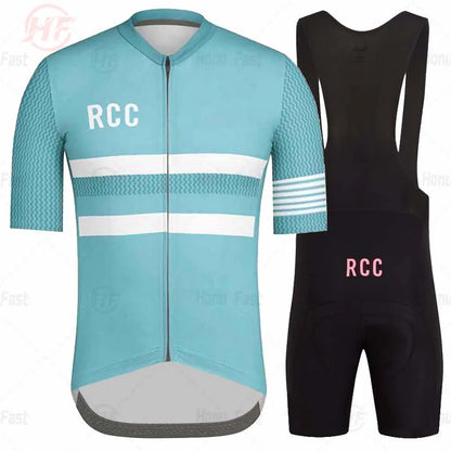 Breathable Cycling Clothing for Men, Short Sleeve, Rcc Jersey Set, Custom Road Bike Training Wear, Maillot Ropa Ciclismo Hombre
