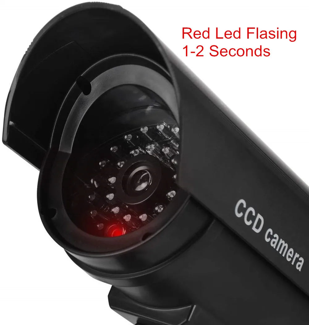 Dummy camera cctv video surveillance cameras w/ wifi antenna infared IR LED flashing battery powered security fake camera