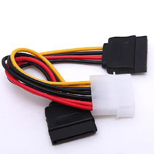 4 Pin IDE Molex to 15 Pin 2 Serial SATA Hard Drive Power Adapter Cables 3.5 inch SATA hard disk Computer 4pin to 15pin IDE Cable