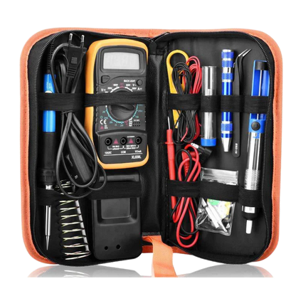 60W Soldering Iron Set Temperature Control Soldering Kit Tin Wire Digital Multimeter Repair Tool Cautin With Desoldering Pump