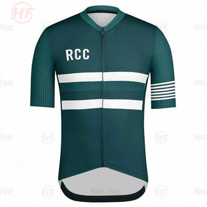 Breathable Cycling Clothing for Men, Short Sleeve, Rcc Jersey Set, Custom Road Bike Training Wear, Maillot Ropa Ciclismo Hombre