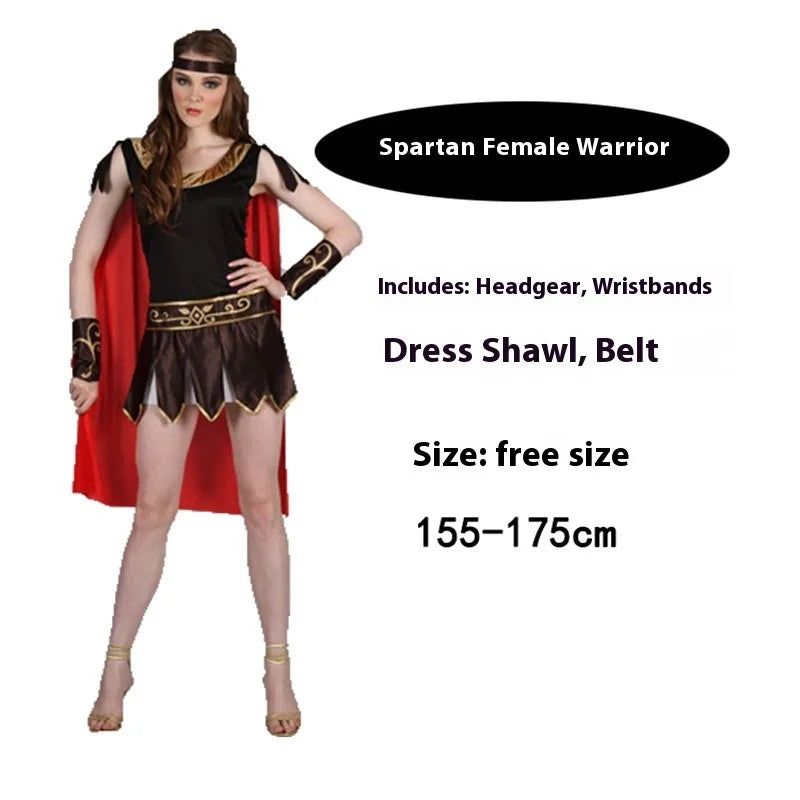 Halloween Dance Costume Adult Men and Women Roman Warrior Gladiator Spartan Warrior Clothes