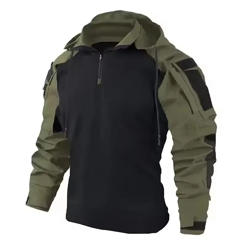 Outdoor Uniform Tactical Suits Wear Resistant T-Shirt Hooded Pants Men Clothes Combat Shirts Airsoft Paintball Hunting Clothing