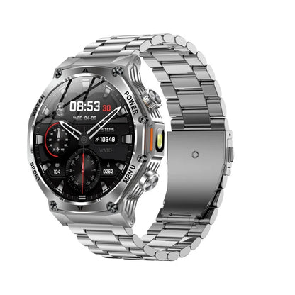 Smart Watch AK82 Men Outdoors Sports Fitness Tracker LED Flashlight BT Calling Health Monitoring 800Mah Large Battery Smartwatch
