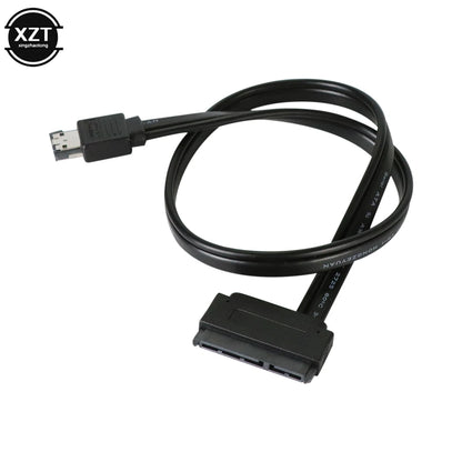 5V 50cm ESATA to SATA7+15 Pin Hard Disk Data Cable ESATA USB to Sata 22Pin Connection Adpter Cable