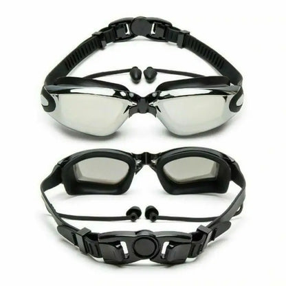 2024 Hot Anti Fog Swimming Goggles Uv Glasses Adjustable Earbuds Mya Adult UK